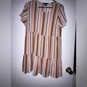 Striped tiered dress